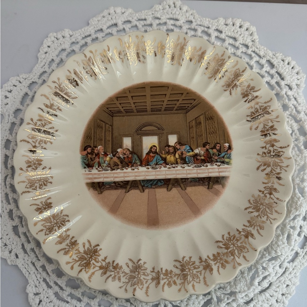 Vintage Sanders MFG The Last Supper Plate